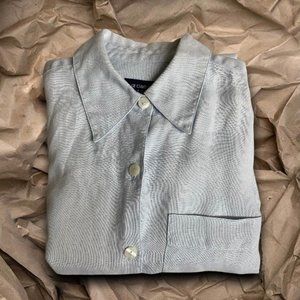 Men Linen Long Sleeves Button Down Shirt Size S